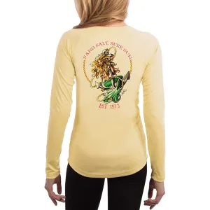 SAND.SALT.SURF.SUN. Mermaid Women's UPF 50  UV Sun Protection Performance Long Sleeve T-Shirt