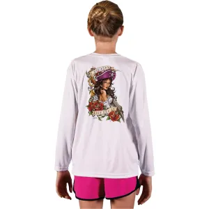 SAND.SALT.SURF.SUN. Pirate Girl Youth UPF 50  UV Sun Protection Performance Long Sleeve T-Shirt