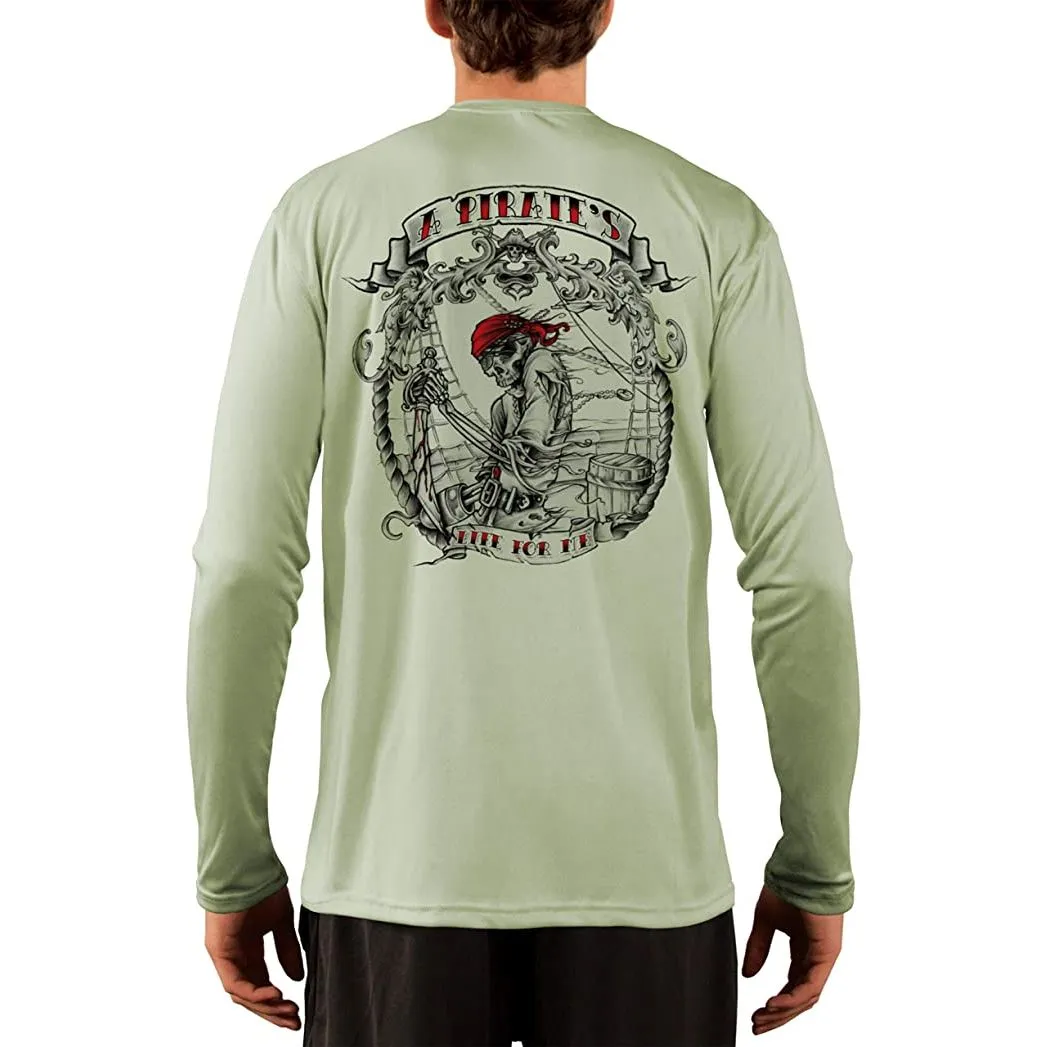 SAND.SALT.SURF.SUN. Pirate Life Men's UPF 50  UV Sun Protection Performance Long Sleeve T-Shirt