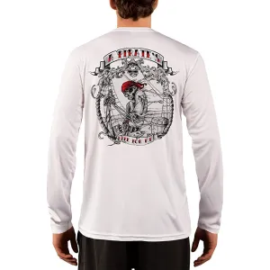SAND.SALT.SURF.SUN. Pirate Life Men's UPF 50  UV Sun Protection Performance Long Sleeve T-Shirt