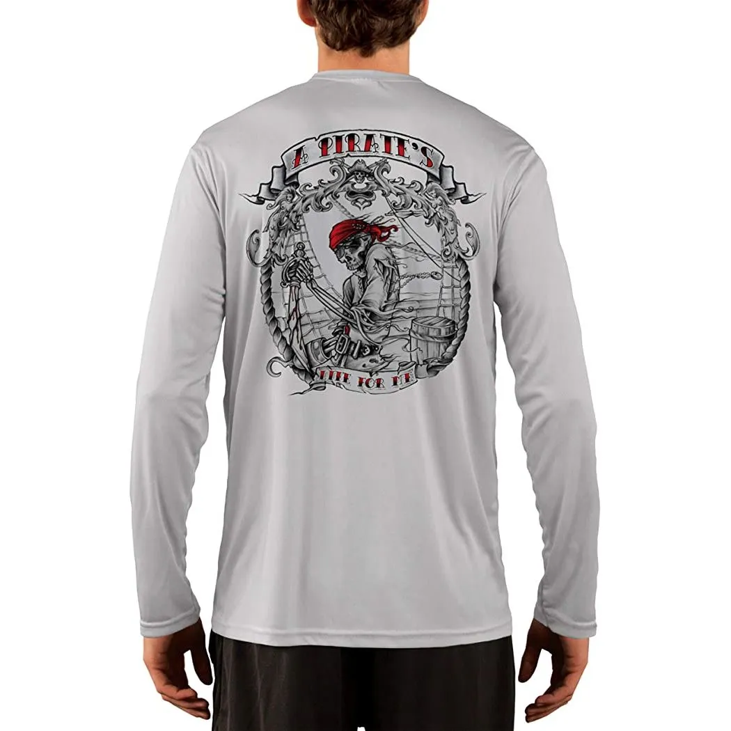 SAND.SALT.SURF.SUN. Pirate Life Men's UPF 50  UV Sun Protection Performance Long Sleeve T-Shirt