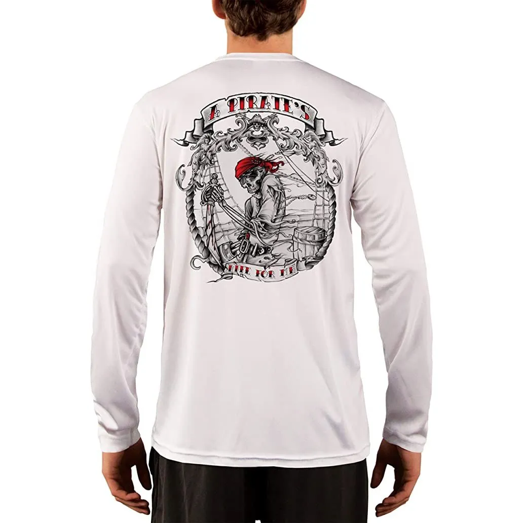 SAND.SALT.SURF.SUN. Pirate Life Men's UPF 50  UV Sun Protection Performance Long Sleeve T-Shirt