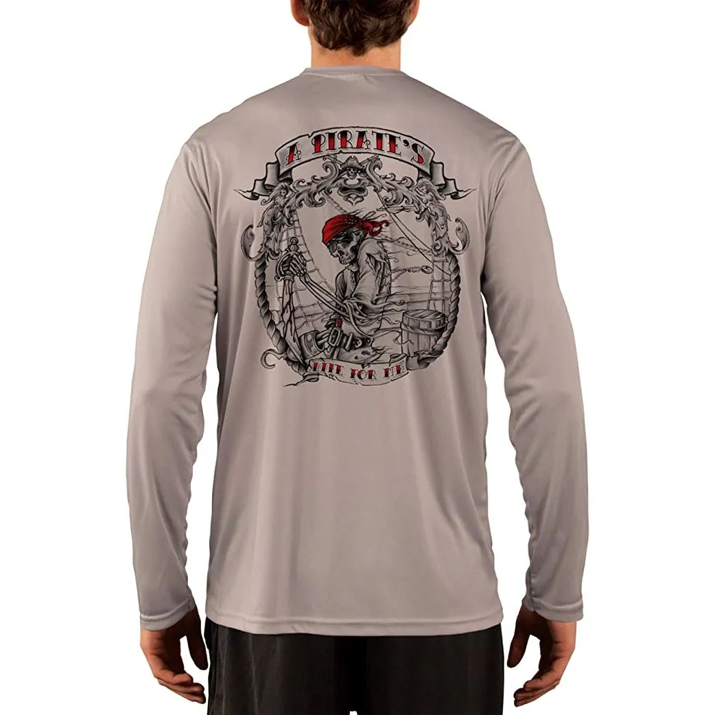 SAND.SALT.SURF.SUN. Pirate Life Men's UPF 50  UV Sun Protection Performance Long Sleeve T-Shirt