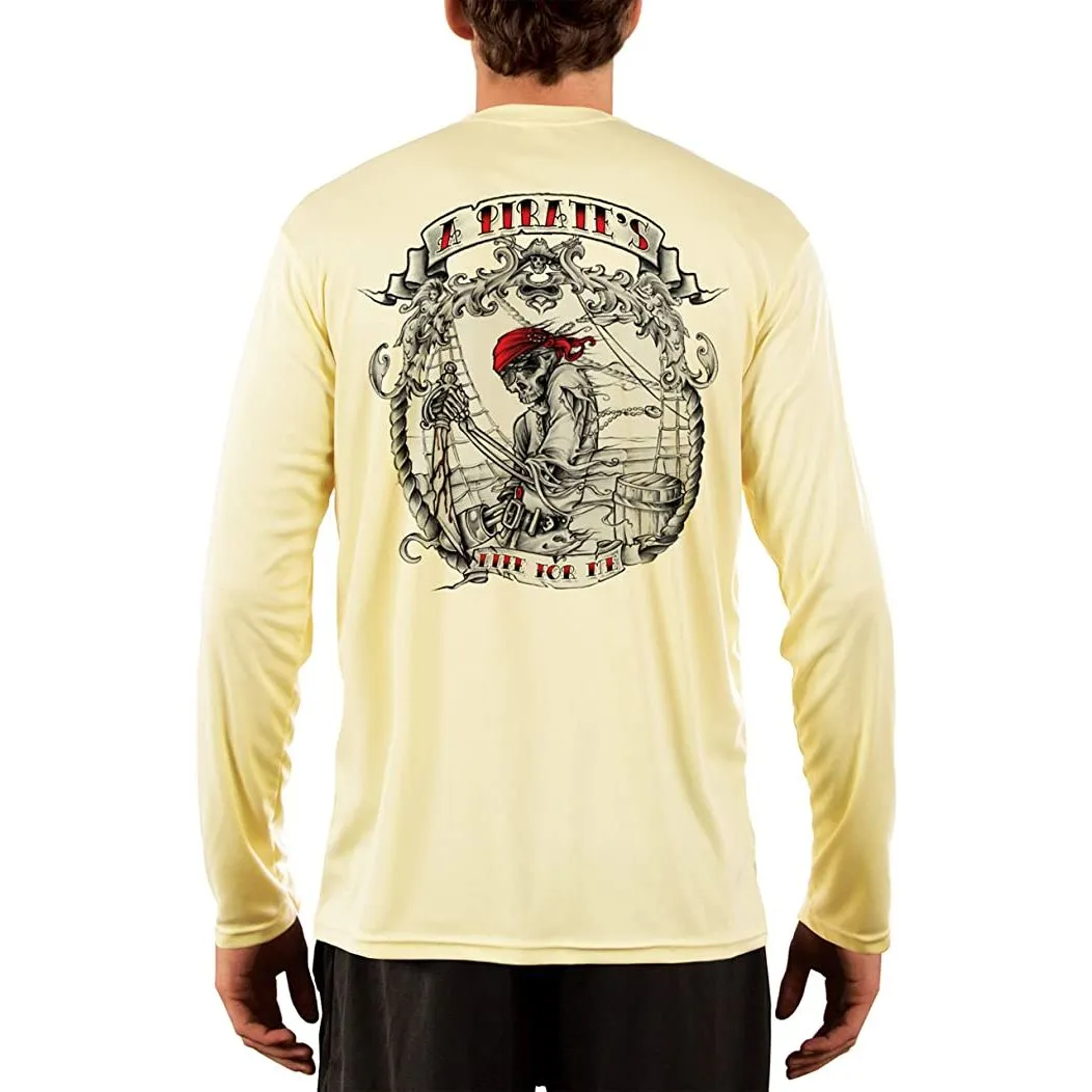 SAND.SALT.SURF.SUN. Pirate Life Men's UPF 50  UV Sun Protection Performance Long Sleeve T-Shirt