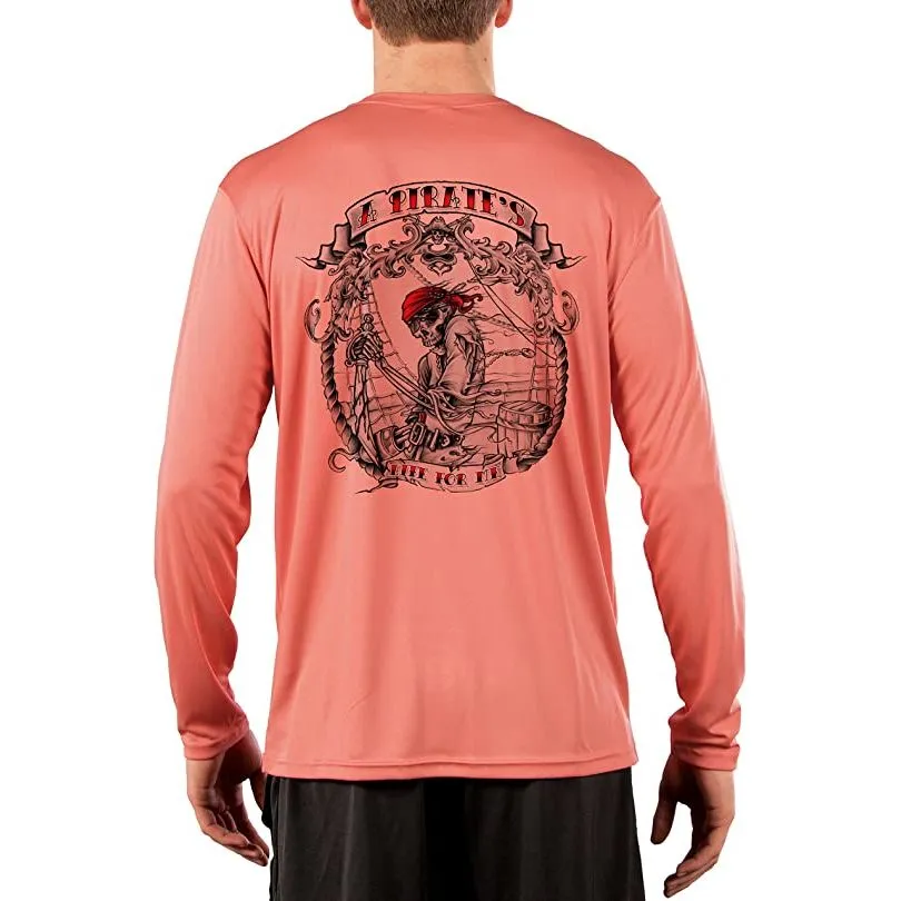SAND.SALT.SURF.SUN. Pirate Life Men's UPF 50  UV Sun Protection Performance Long Sleeve T-Shirt