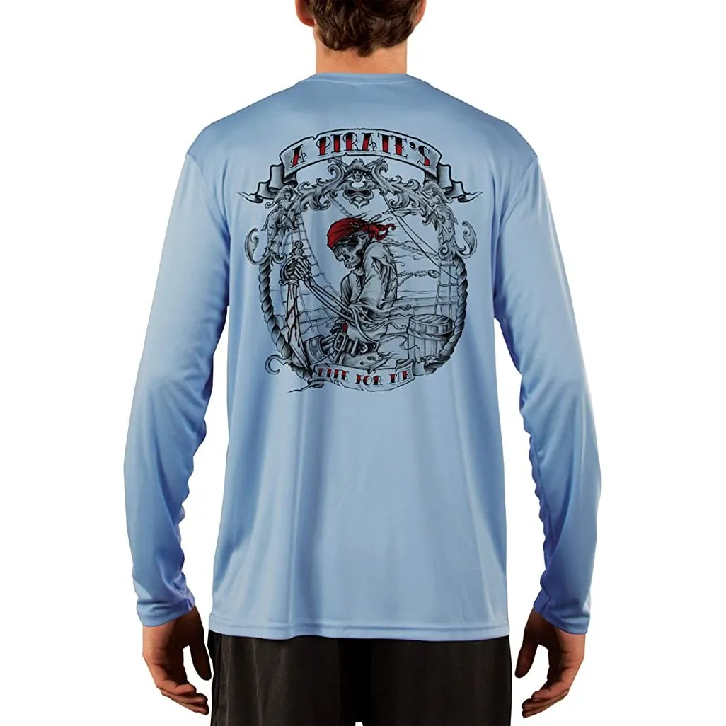 SAND.SALT.SURF.SUN. Pirate Life Men's UPF 50  UV Sun Protection Performance Long Sleeve T-Shirt