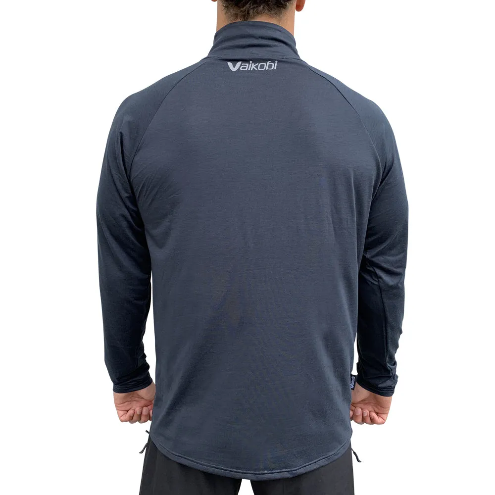 Season 2023 - UV Long Sleeve ZIP Tech Top - Charcoal