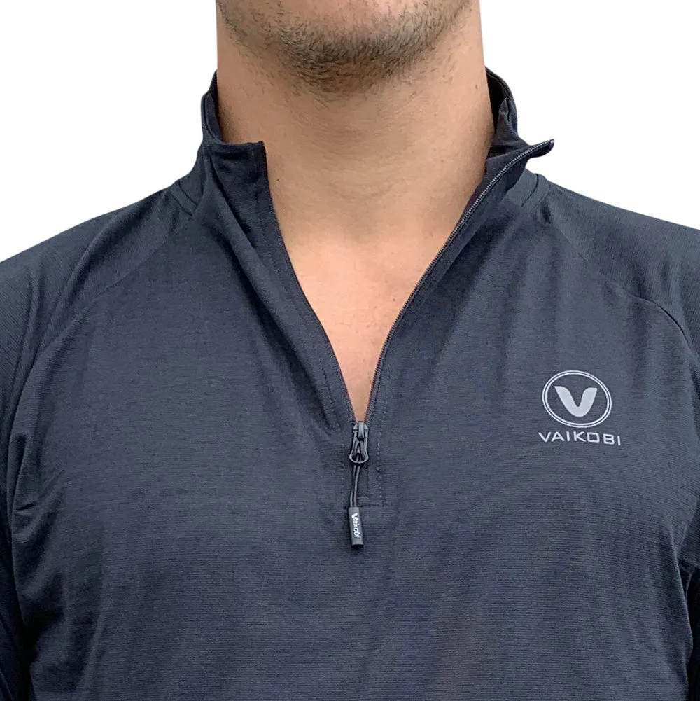 Season 2023 - UV Long Sleeve ZIP Tech Top - Charcoal