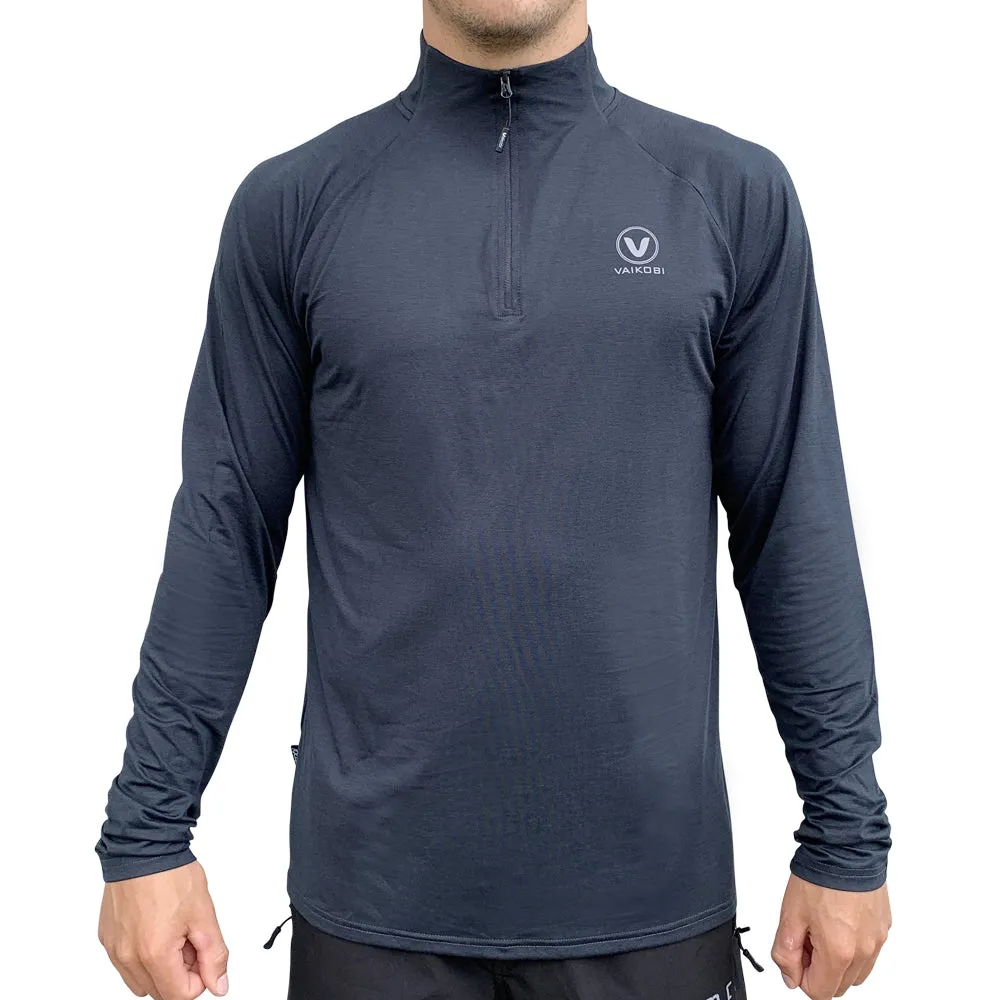 Season 2023 - UV Long Sleeve ZIP Tech Top - Charcoal