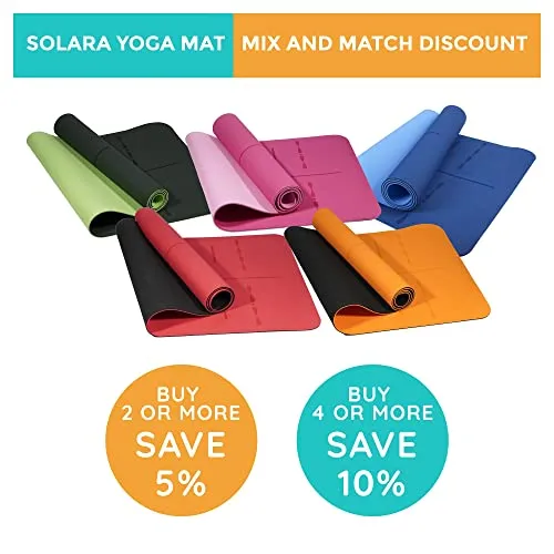 SOLARA Premium Yoga Mat for Women Large, Eco Friendly Non Slip Yoga Mat for Women 6 feet, Non Slip Surface and Optimal Cushioning,72"x 26" | eBook 50 videos included (Fandango Pink & Light Pink)