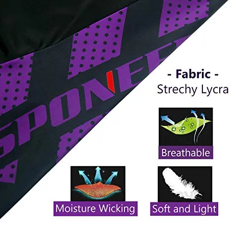 sponeed Cycle Shorts Padded Men Moisture Wicking Bike Sportswear Half Pants Padded US L Deep Purple