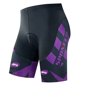 sponeed Cycle Shorts Padded Men Moisture Wicking Bike Sportswear Half Pants Padded US L Deep Purple