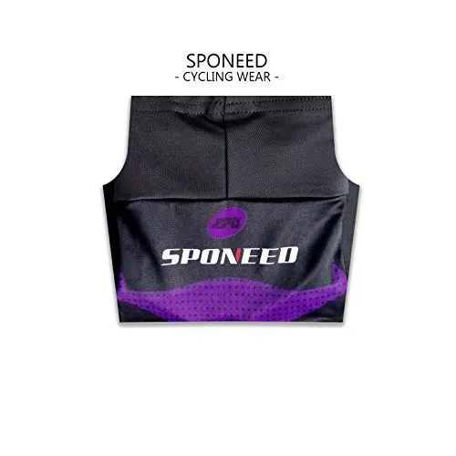 sponeed Cycle Shorts Padded Men Moisture Wicking Bike Sportswear Half Pants Padded US L Deep Purple