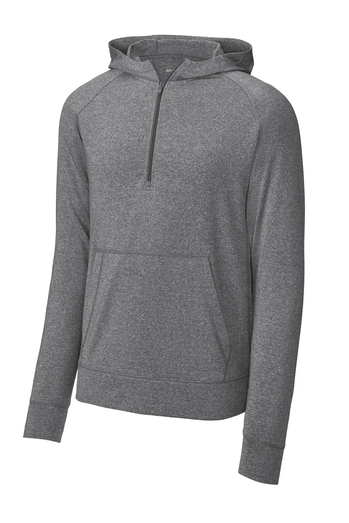 Sport-Tek Sport-Wick Stretch 1/2-Zip Hoodie ST856 Charcoal Grey Heather