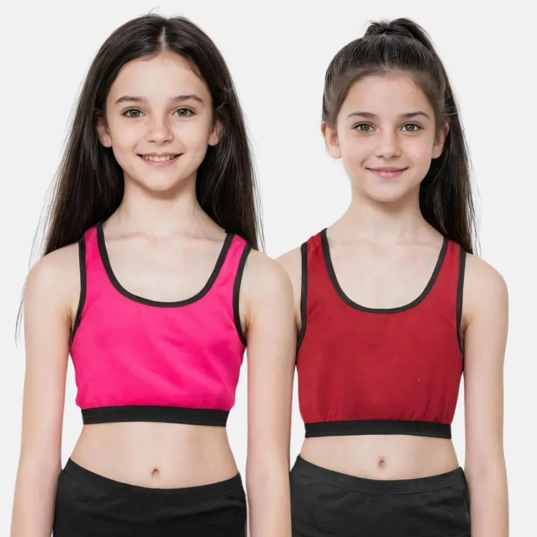 Sports Bra For Teen Girls - Pack Of 2