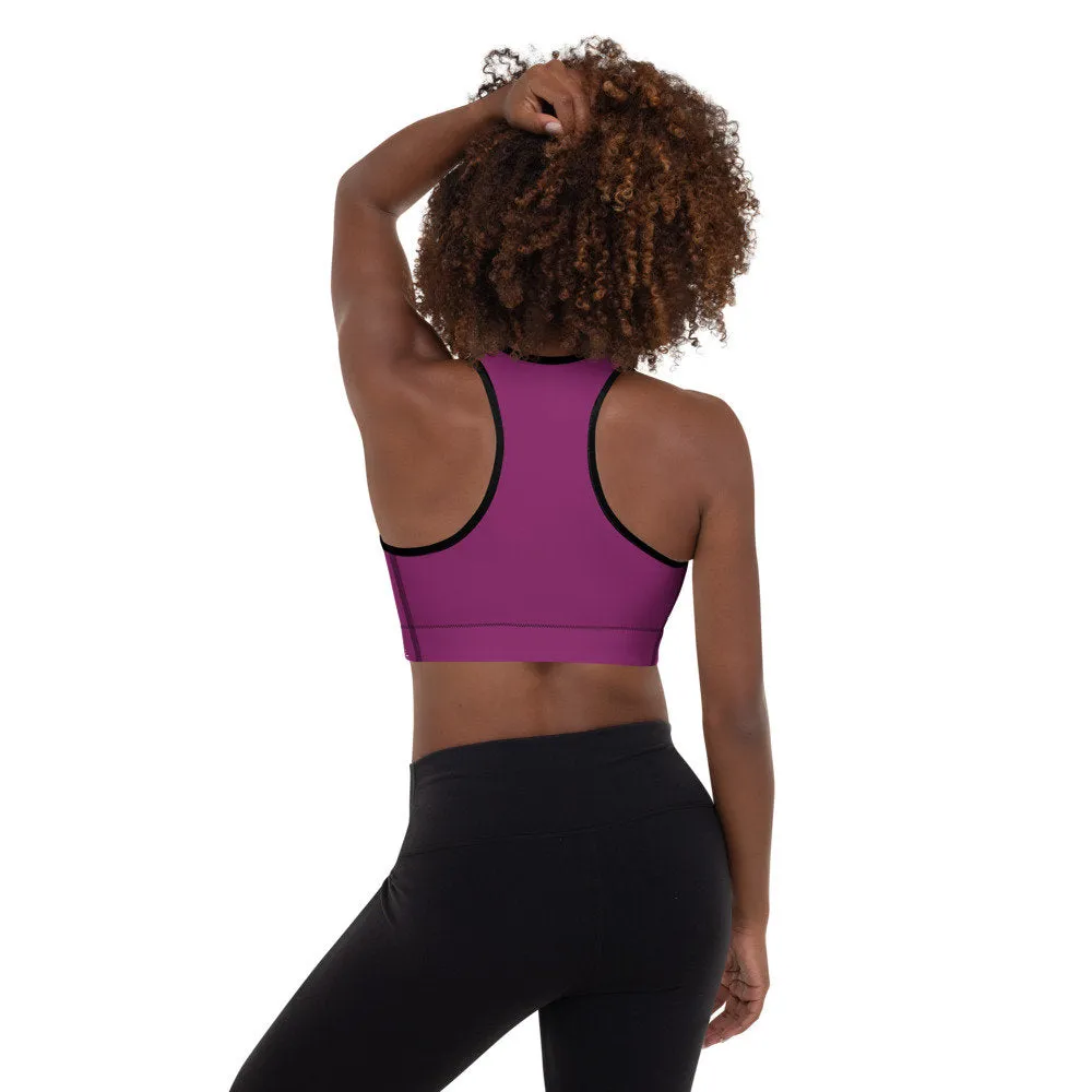 S.T.F.U Diamond Padded Sports Bra - Purple