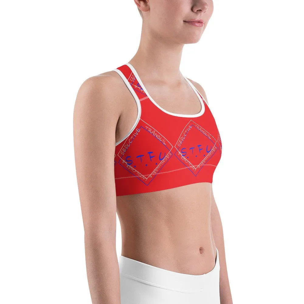 S.T.F.U Diamond Racerback Sports bra - Red