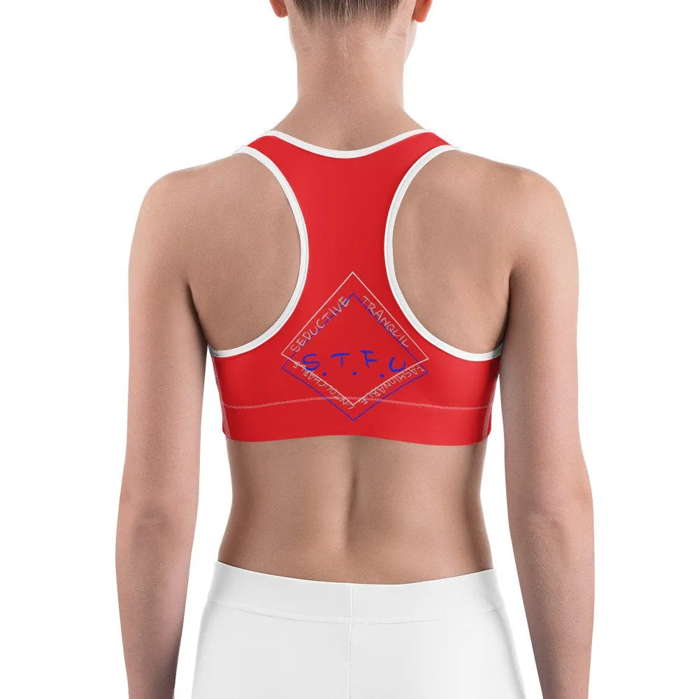 S.T.F.U Diamond Racerback Sports bra - Red