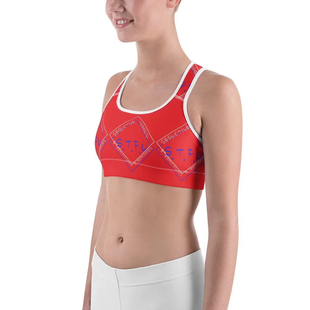 S.T.F.U Diamond Racerback Sports bra - Red