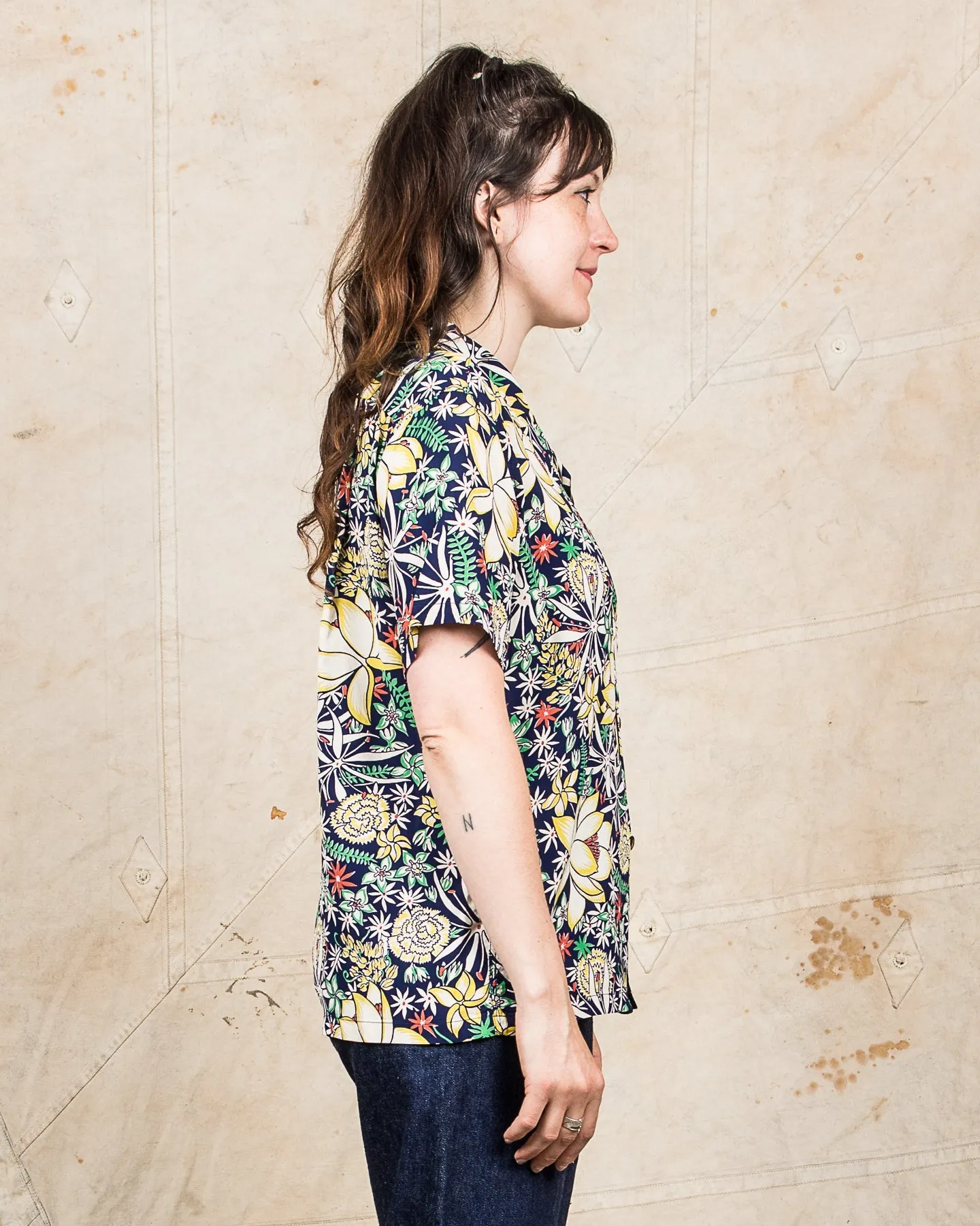 Sun Surf Rayon Hawaiian Shirt Leilani Navy SS39016
