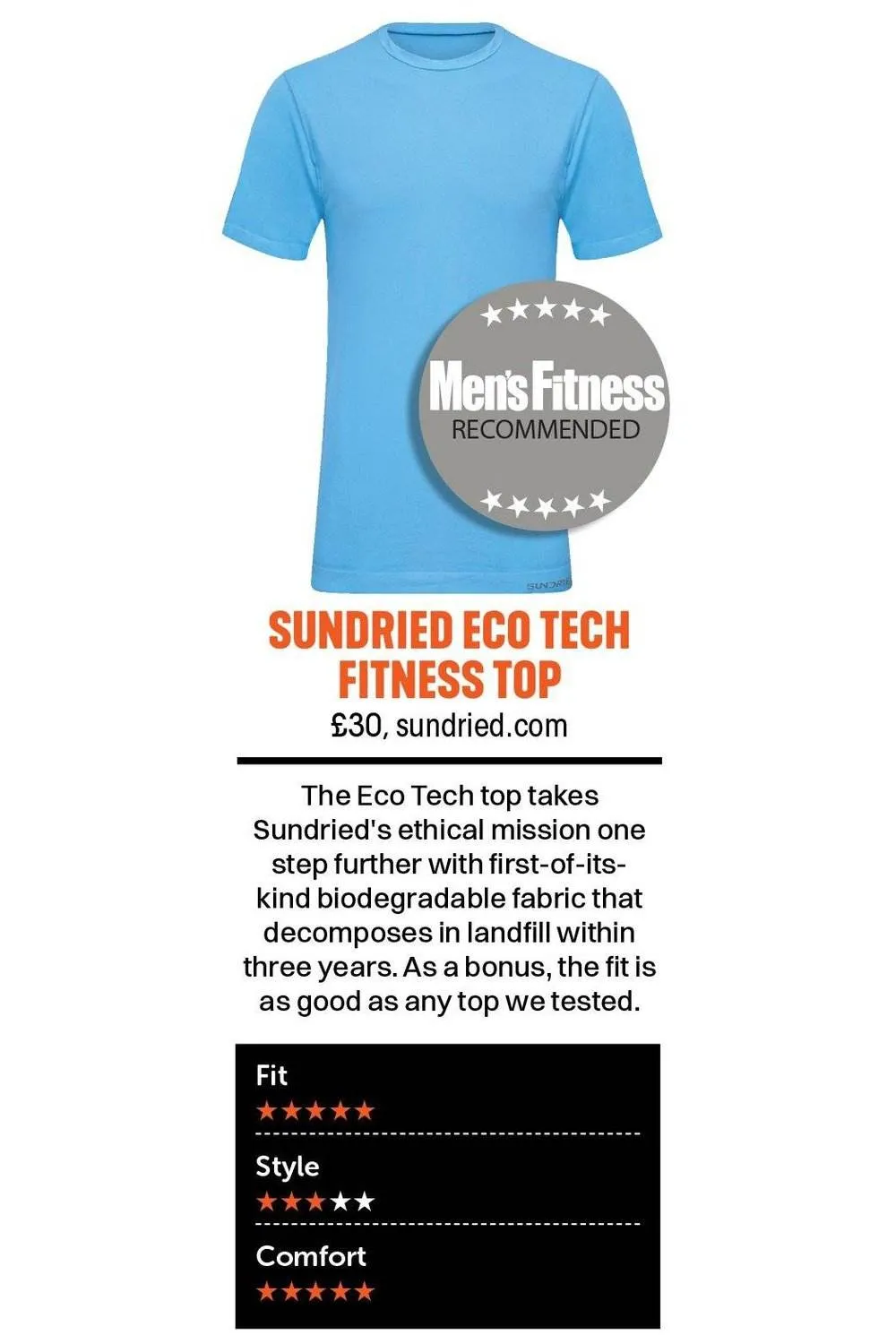 Sundried Eco Tech Men's Fitness Top