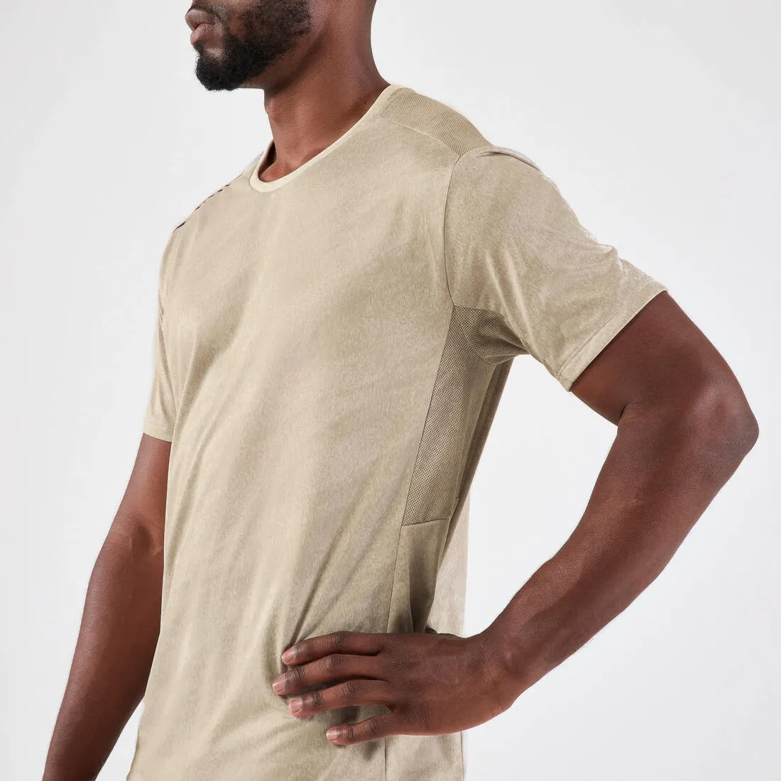 T-shirt de running respirant Homme - KIPRUN Run 500 Dry   Graph Lin