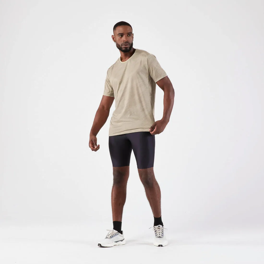 T-shirt de running respirant Homme - KIPRUN Run 500 Dry   Graph Lin