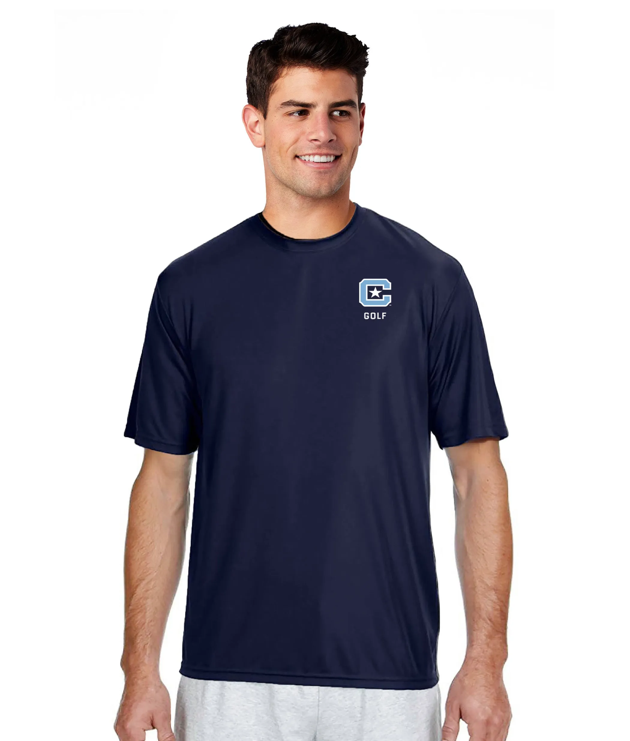 The Citadel, Golfing Spike, Club Sports Men's Golf, Performance T-Shirt