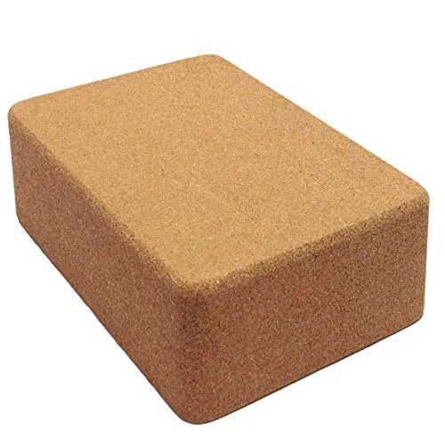 The Yogis™ Cork Yoga Block [[ Set of -2]] Free Yoga Belt 9" x 5" x 3"