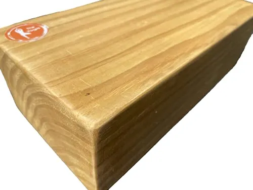The Yogis™ Wooden Yoga Blocks [[ Set of - 2 Piece ]] {{ Free - Yoga Belt }} Size - 9×5×3 Inch