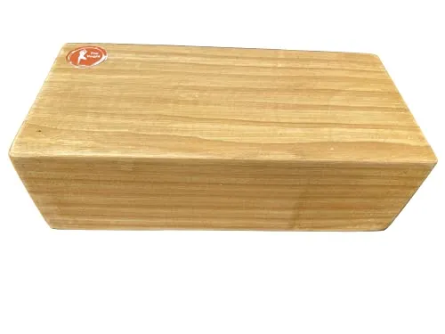 The Yogis™ Wooden Yoga Blocks [[ Set of - 2 Piece ]] {{ Free - Yoga Belt }} Size - 9×5×3 Inch