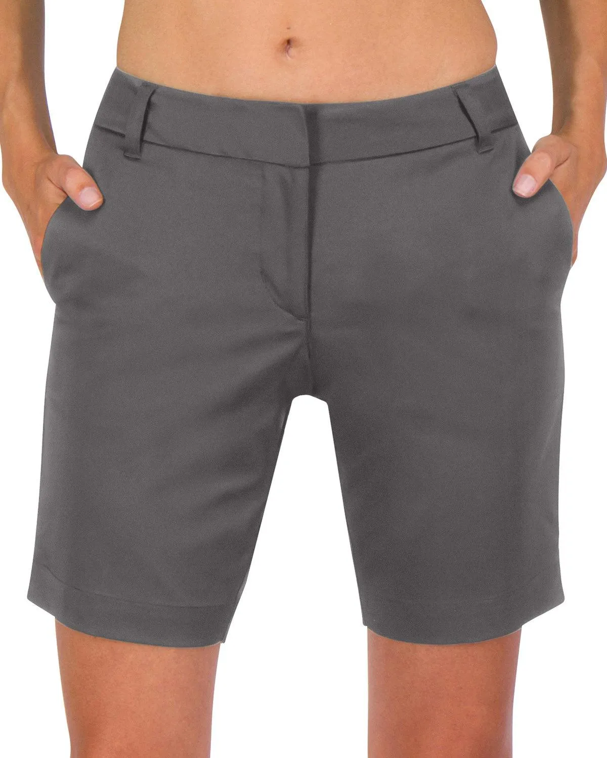 Three Sixty Six Womens Bermuda Golf Shorts - Quick Dry Active Shorts with Pockets, Athletic and Breathable - 8 ½ Inch Inseam