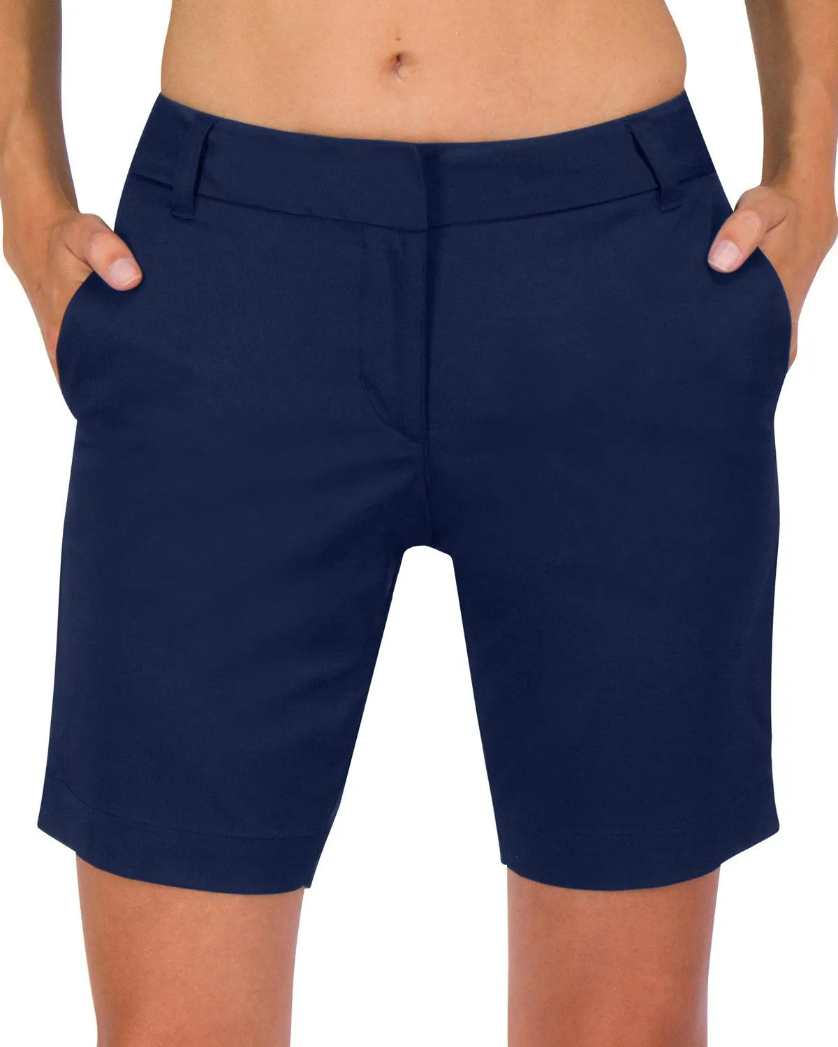 Three Sixty Six Womens Bermuda Golf Shorts - Quick Dry Active Shorts with Pockets, Athletic and Breathable - 8 ½ Inch Inseam