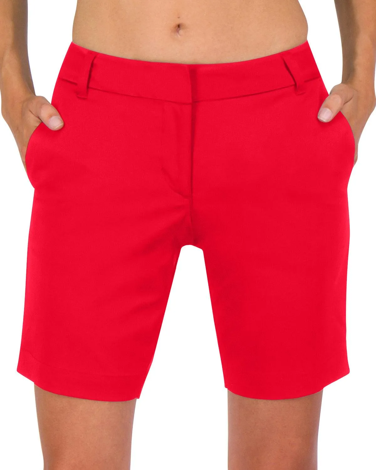 Three Sixty Six Womens Bermuda Golf Shorts - Quick Dry Active Shorts with Pockets, Athletic and Breathable - 8 ½ Inch Inseam