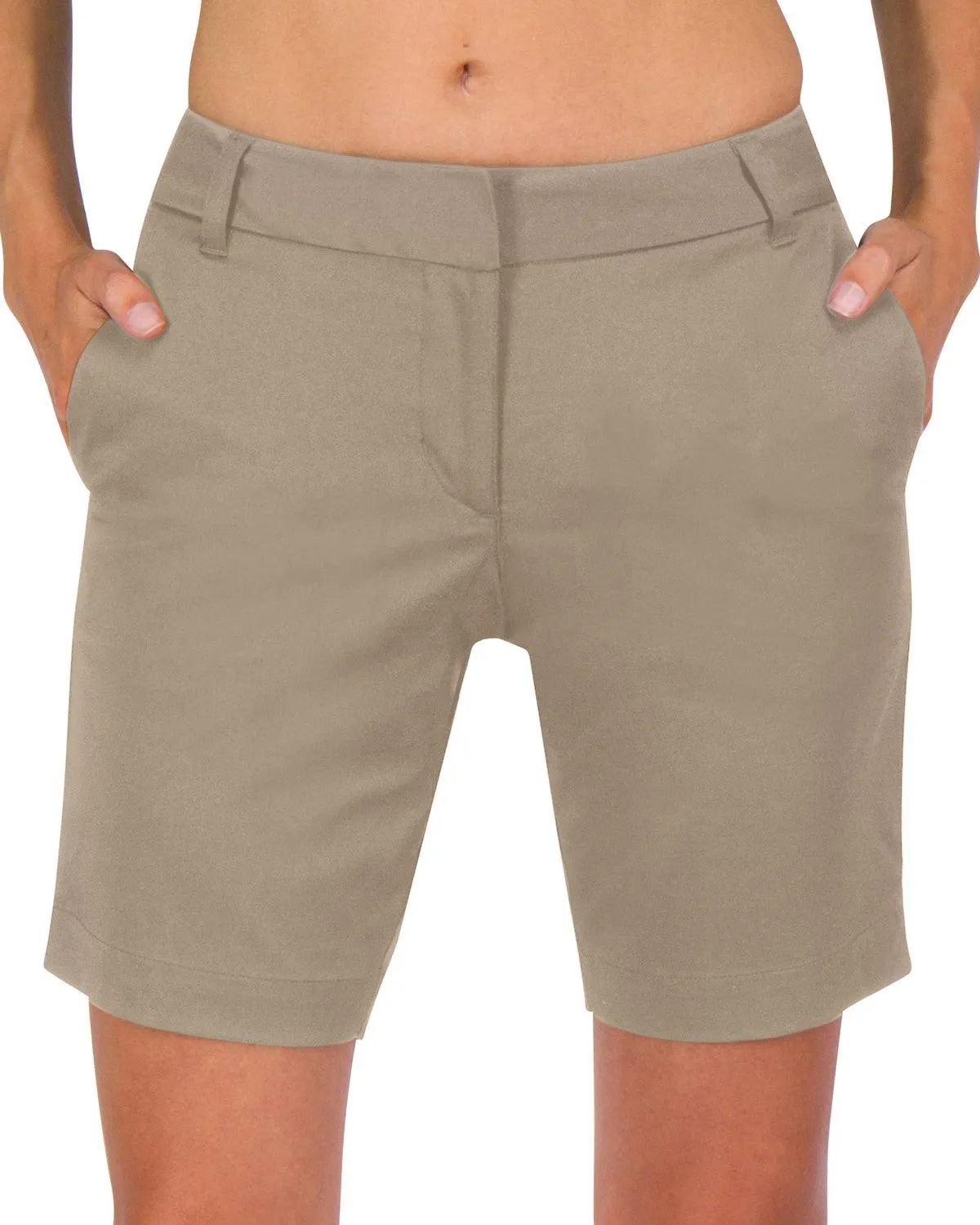 Three Sixty Six Womens Bermuda Golf Shorts - Quick Dry Active Shorts with Pockets, Athletic and Breathable - 8 ½ Inch Inseam