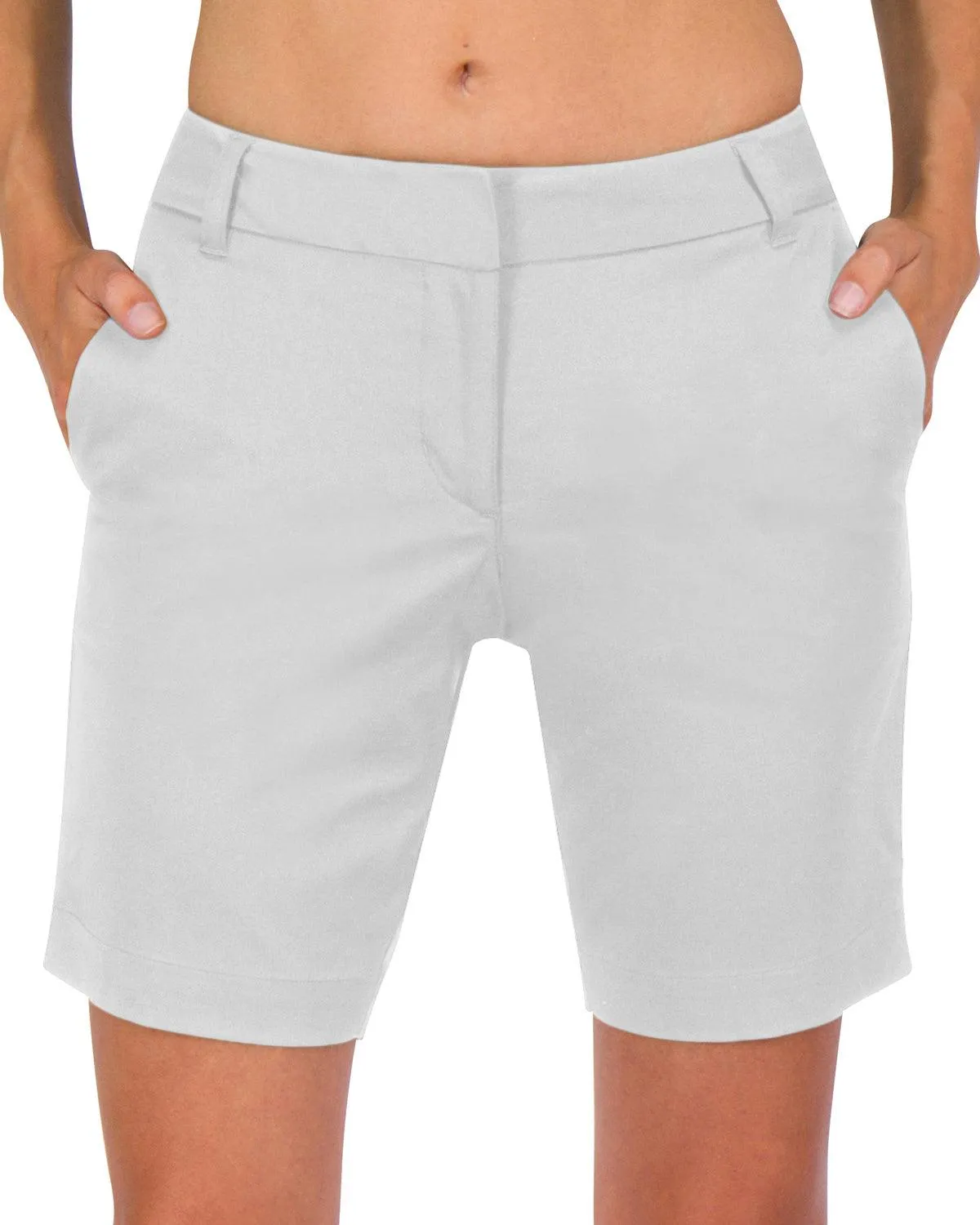 Three Sixty Six Womens Bermuda Golf Shorts - Quick Dry Active Shorts with Pockets, Athletic and Breathable - 8 ½ Inch Inseam