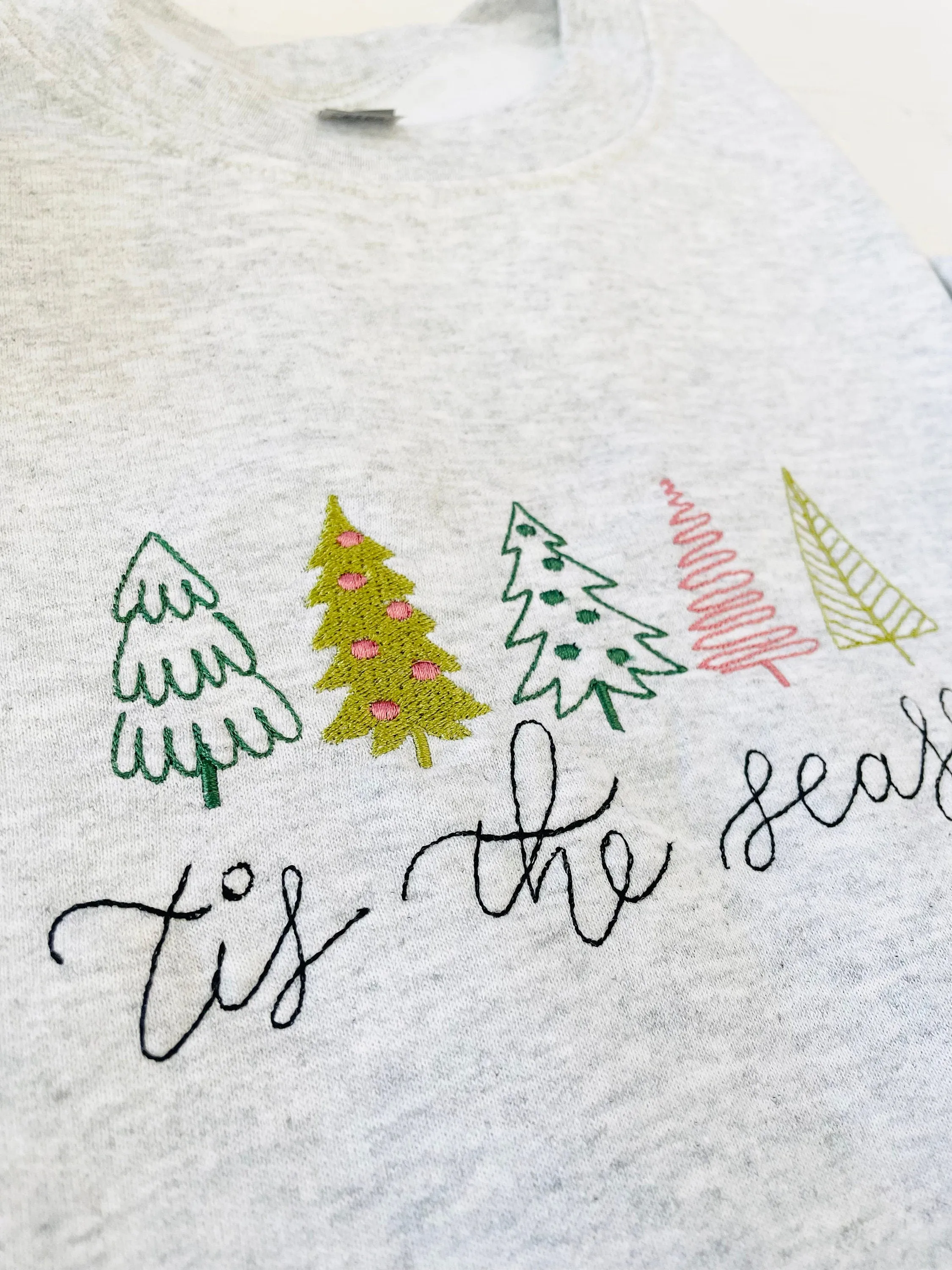 Tis The Season Embroidered Christmas Crewneck
