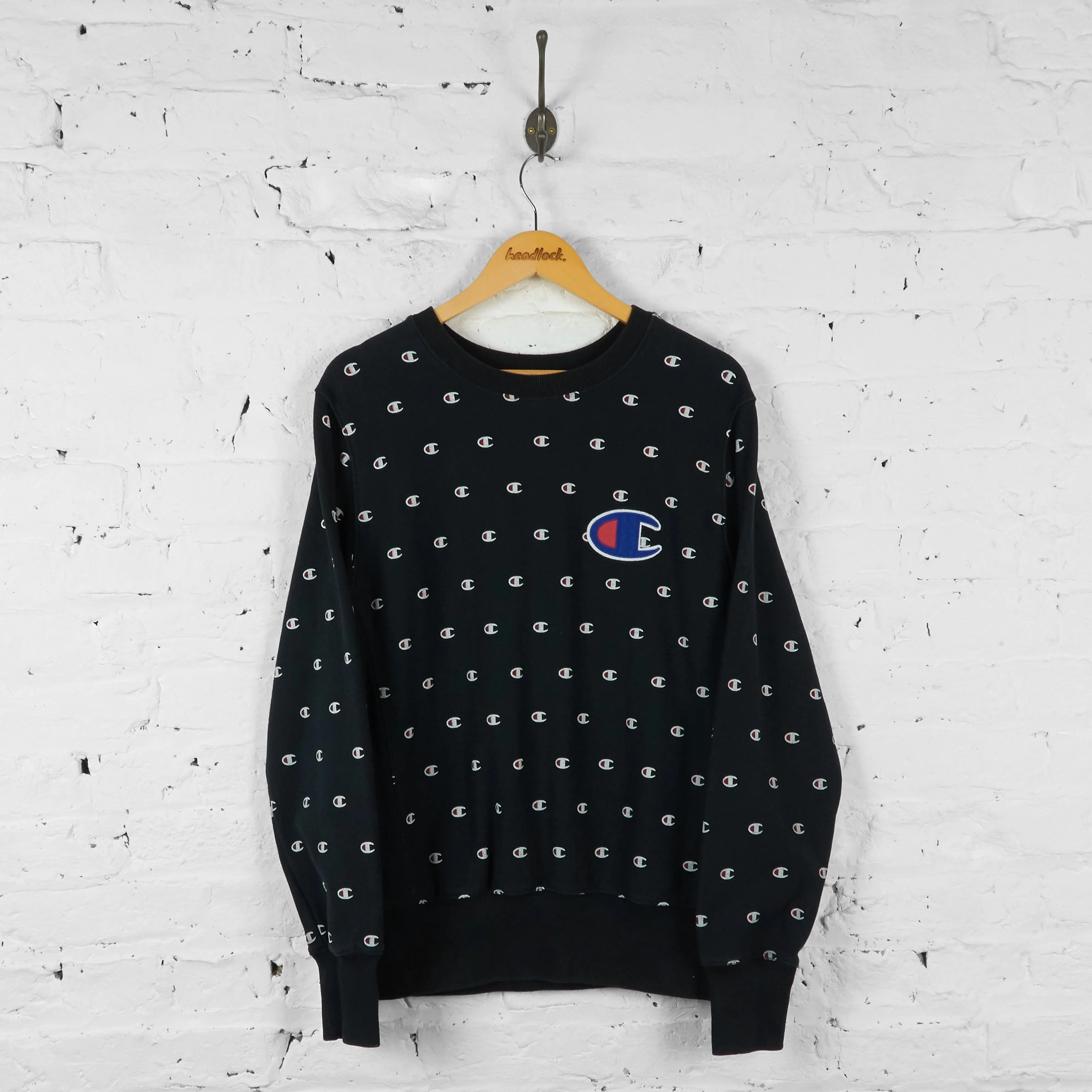 Vintage Champion Sweatshirt - Black - L
