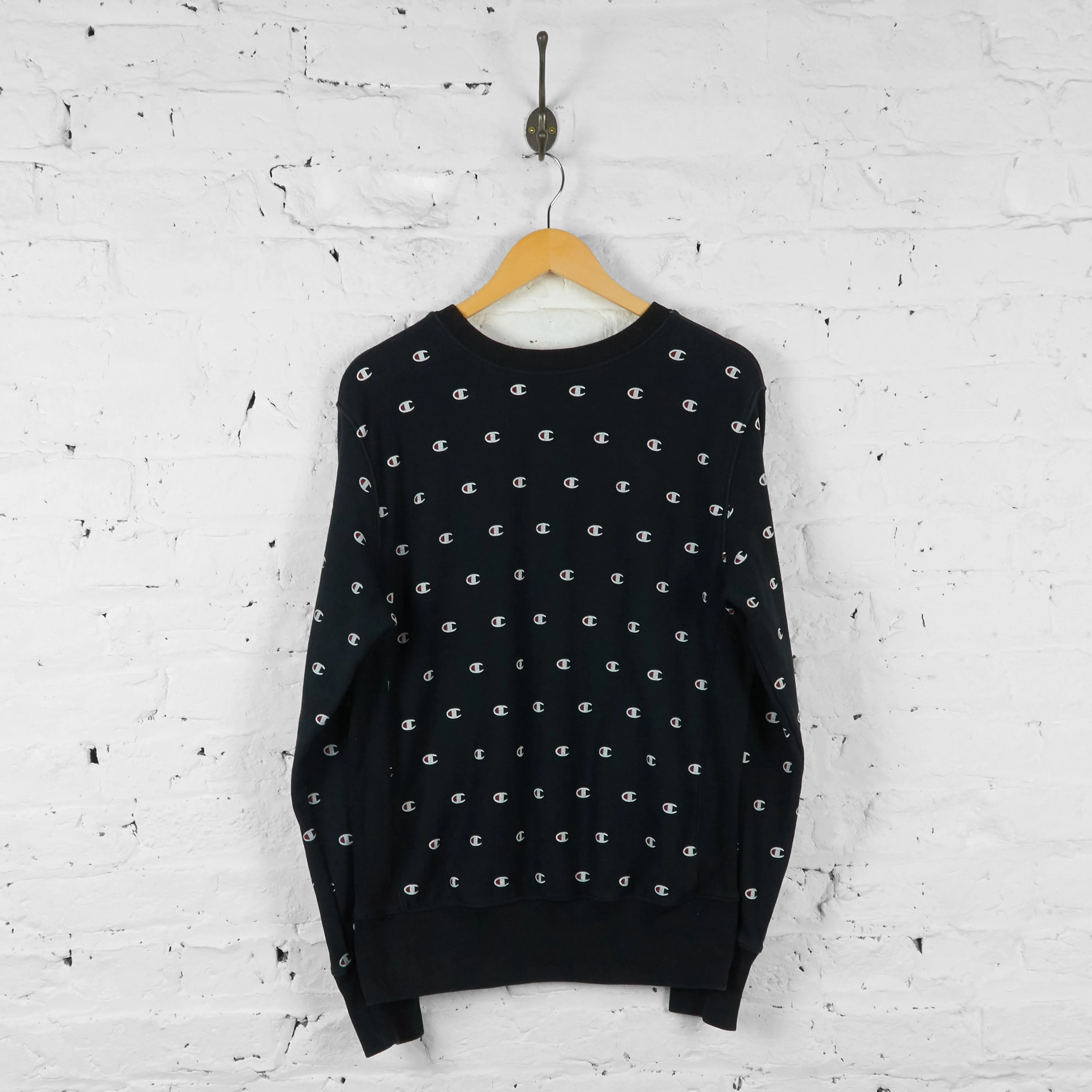 Vintage Champion Sweatshirt - Black - L