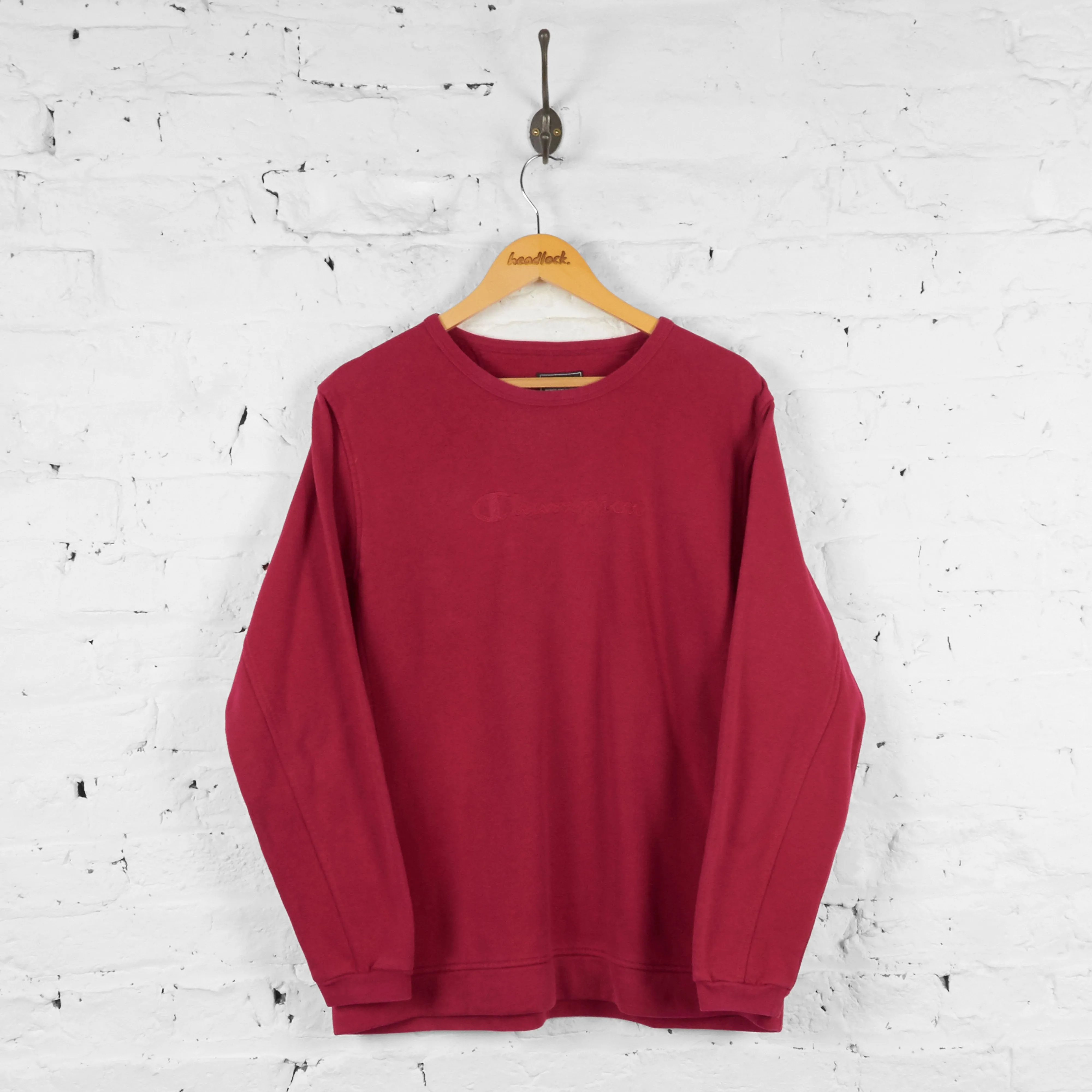 Vintage Champion Sweatshirt - Red - L
