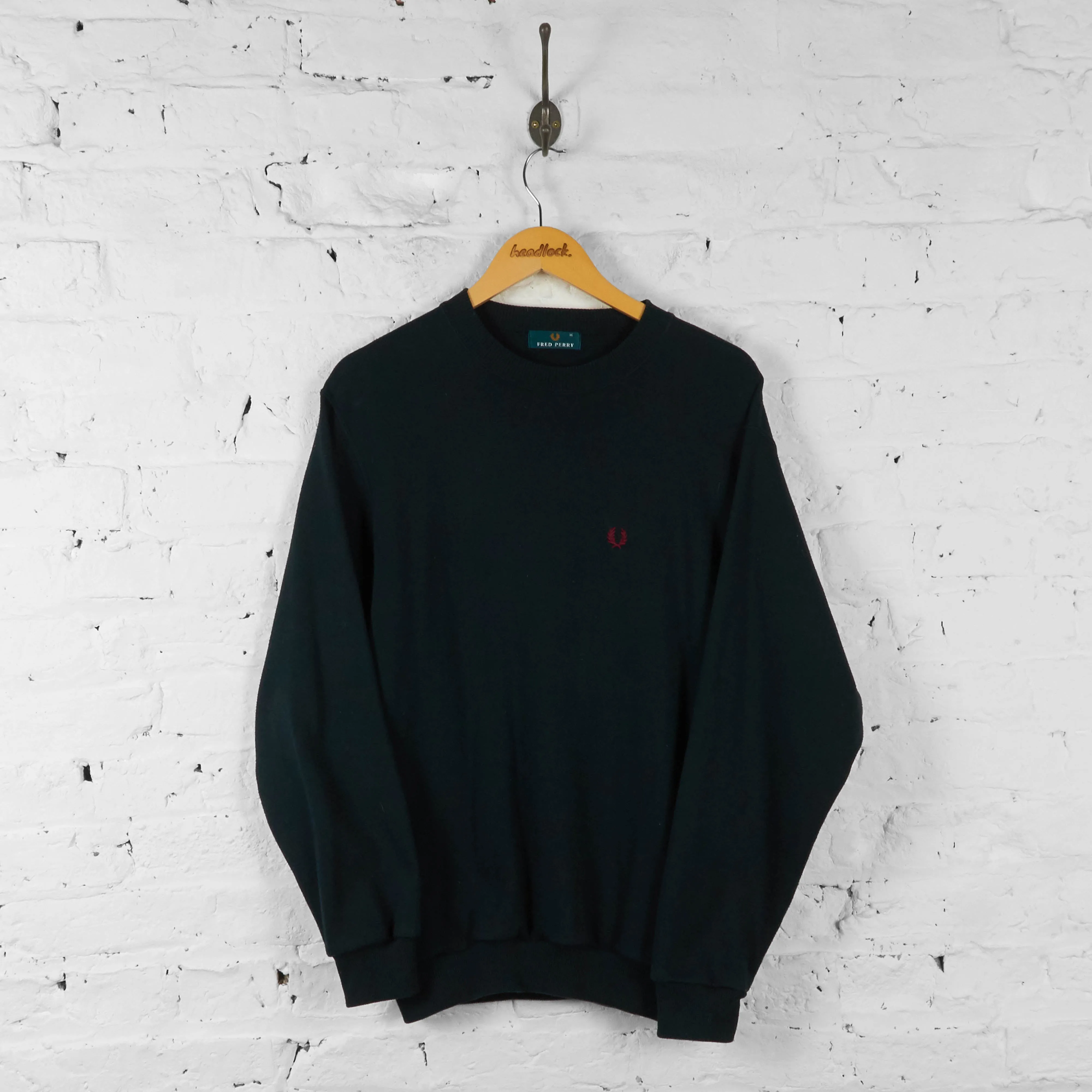 Vintage Fred Perry Sweatshirt - Black - M