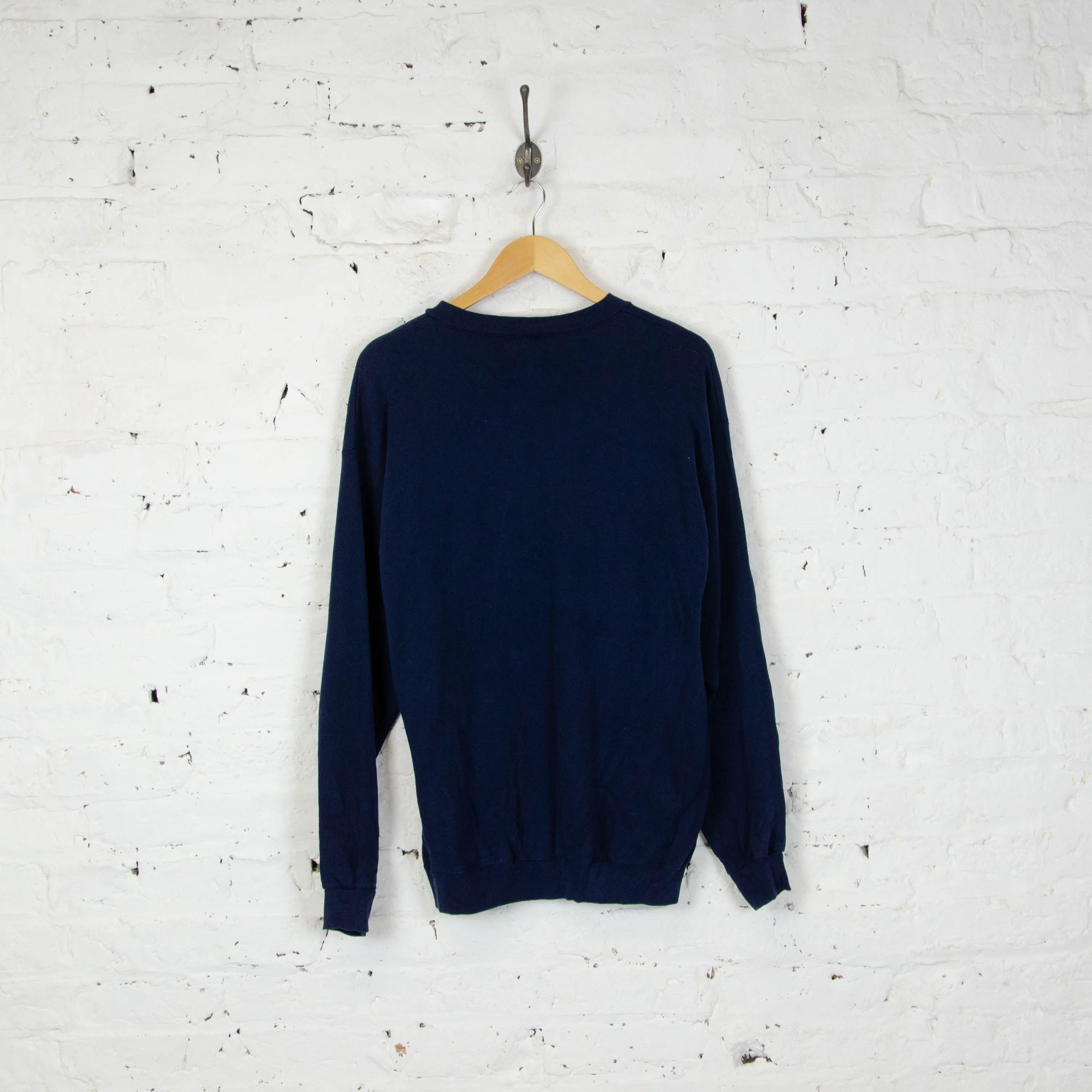 Vintage Mickey Mouse Sweatshirt - Navy - L