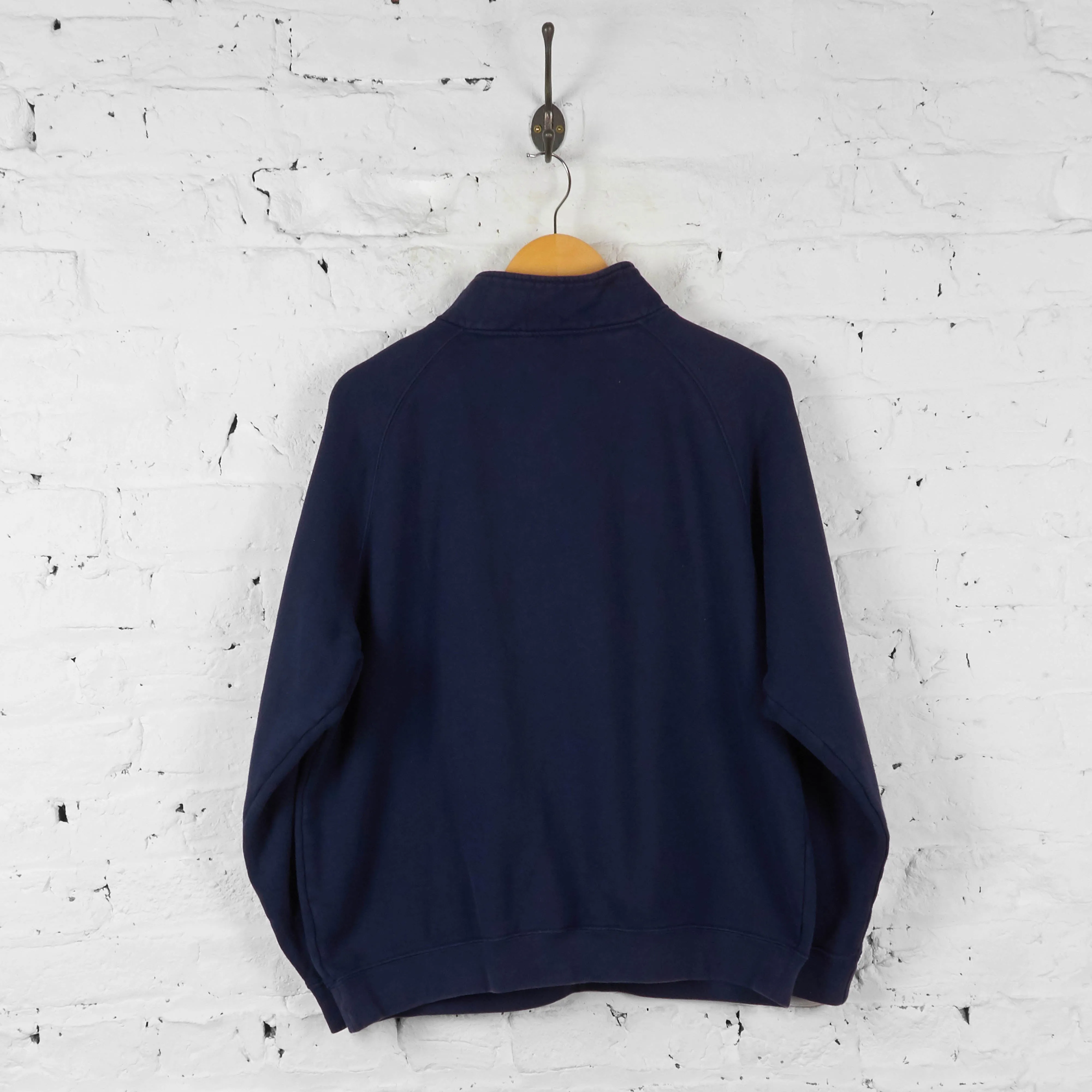 Vintage Reebok 1/4 Zip Sweatshirt - Navy - L