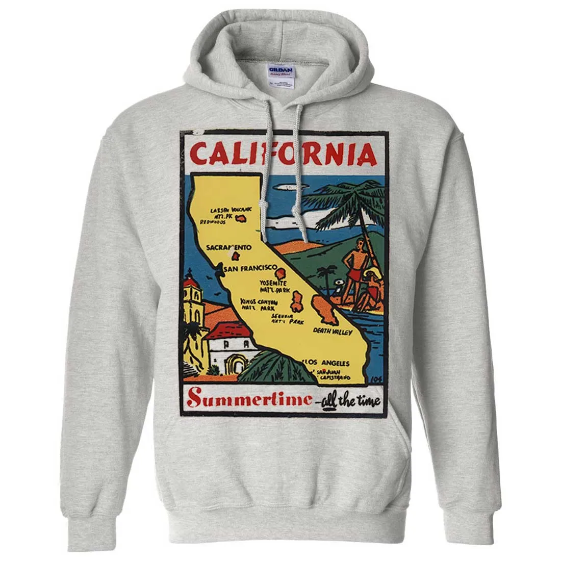 Vintage State Sticker California Sweatshirt Hoodie