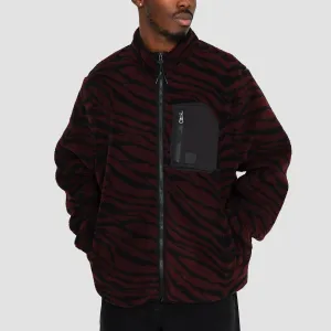 Volcom Muzzer Fuzzar Earth Tripper Zip Sweatshirt Bitter Chocolate