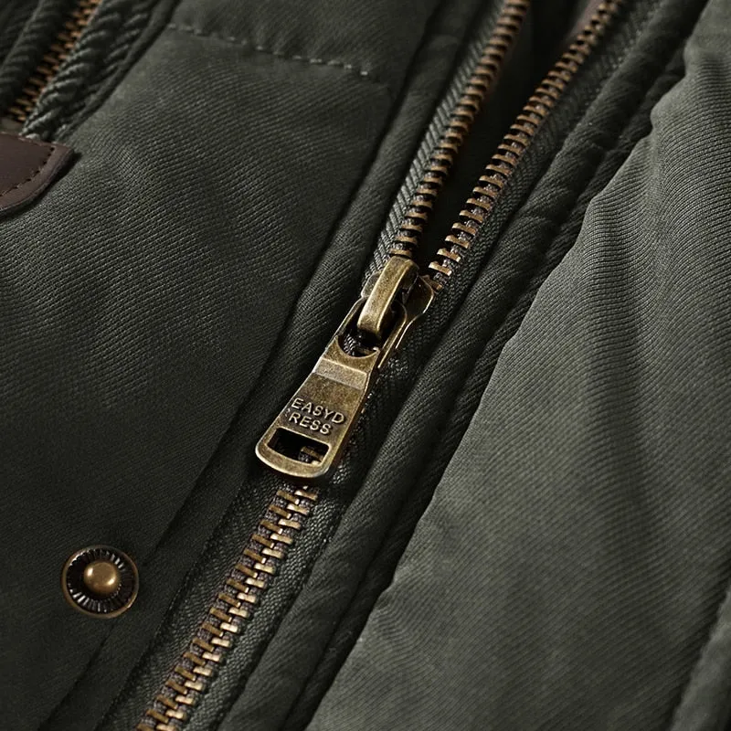 West Louis™ Windbreaker Male Multi-Pocket Parka