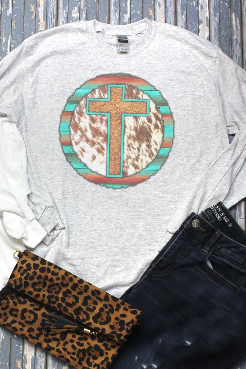 Western Cross Unisex Dri-Power Long-Sleeve 50/50 Tee