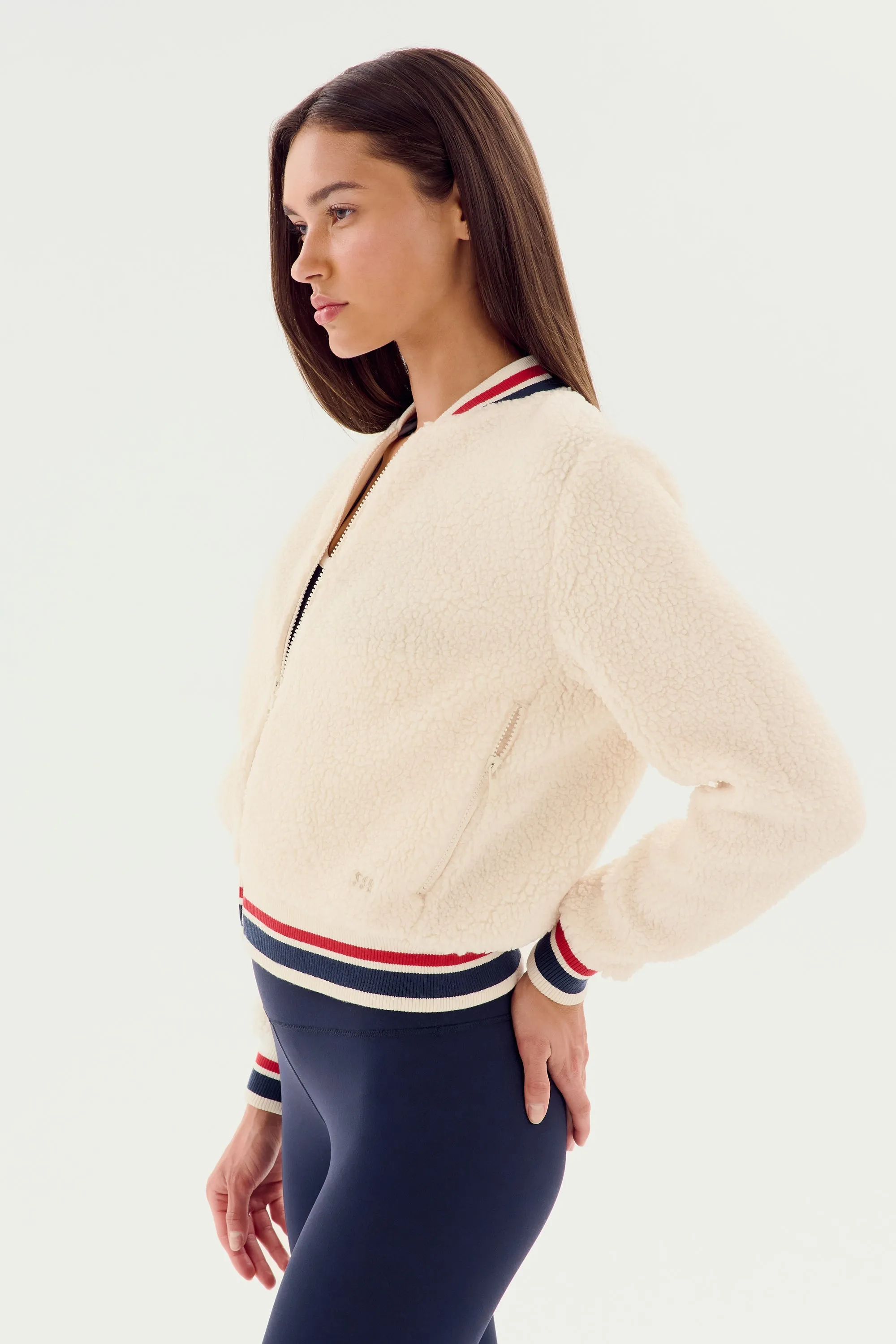 Willa Sherpa Jacket - Creme
