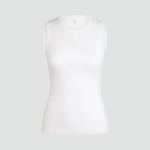 Women's Lightweight Base Layer - Sleeveless - White / White
