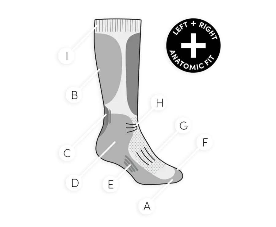 Women's Merino Ski  Medium Over the Calf Socks